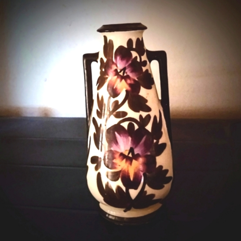 Vtg. Czech Art Pottery Bud Vase